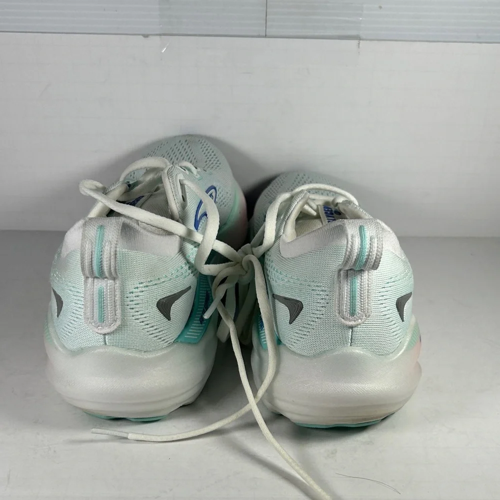 Brooks Glycerin 22 Women's 7D wide shoe Athletic Shoes - White and Blue B1 - Picture 2 of 9